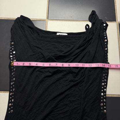 Indie black studded blouse