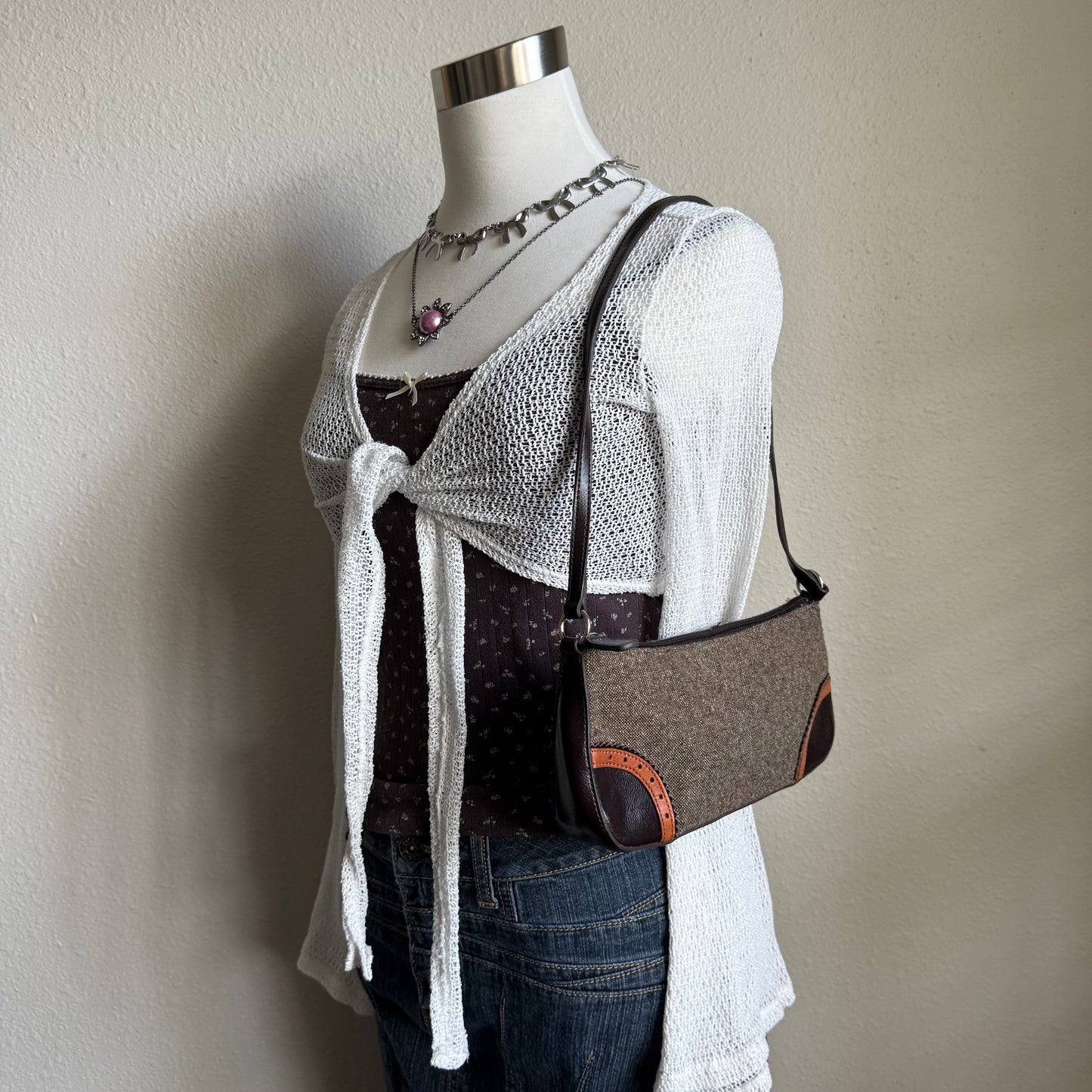 Express brown shoulder bag