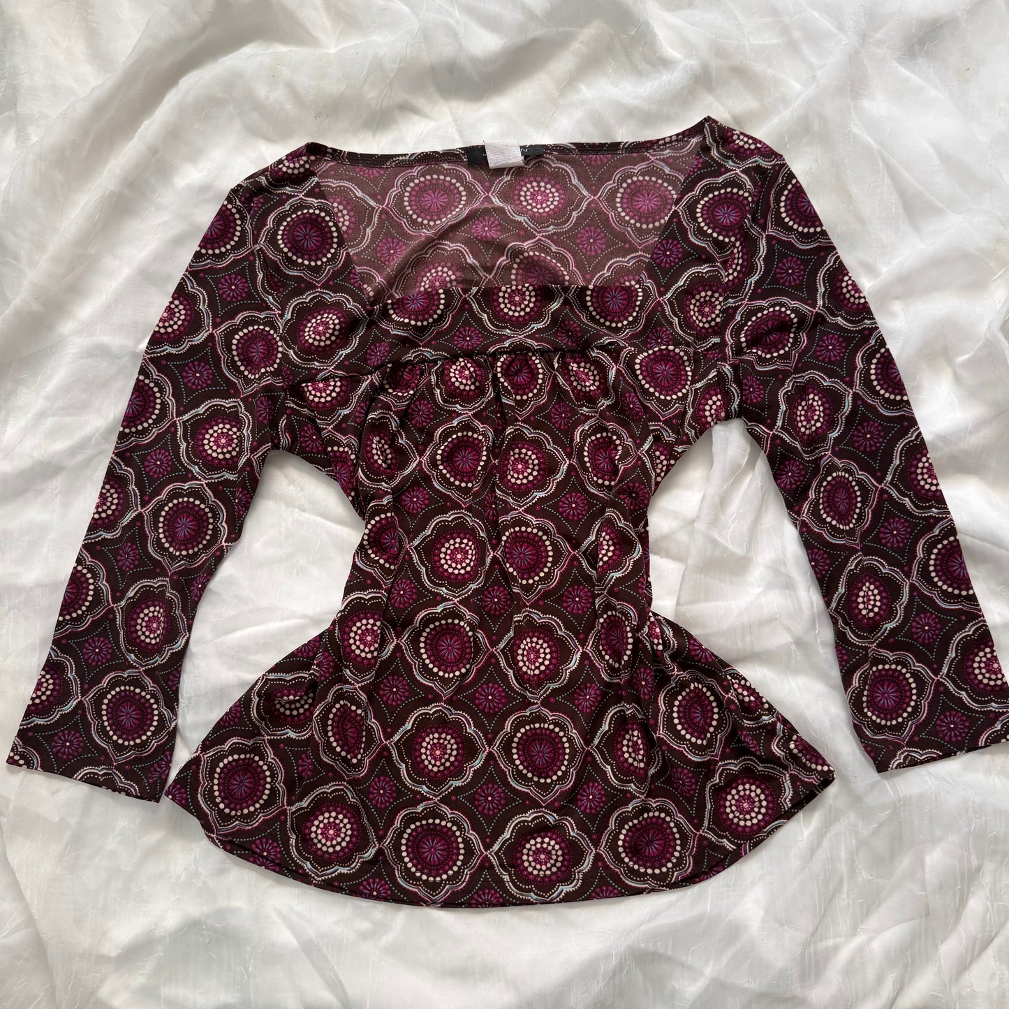 soft boho flower sleeve top