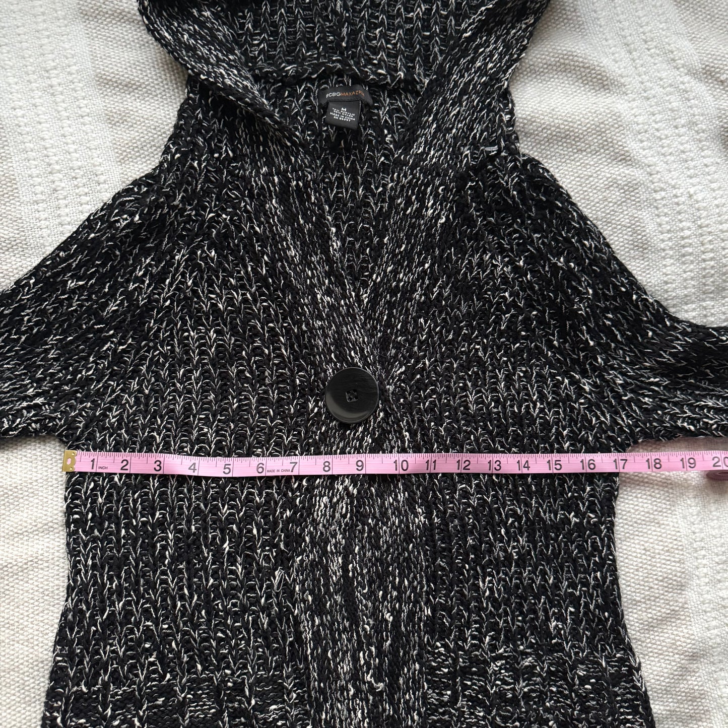 Knitted black crochet cardigan