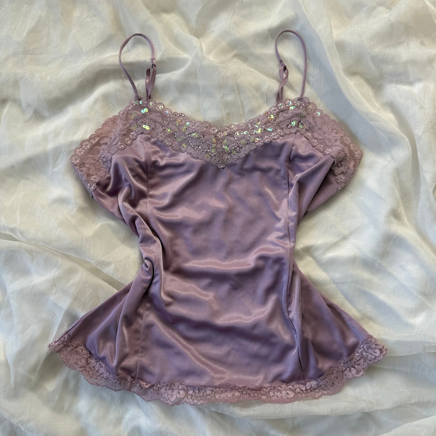 Fairy lilac purple sequin cami