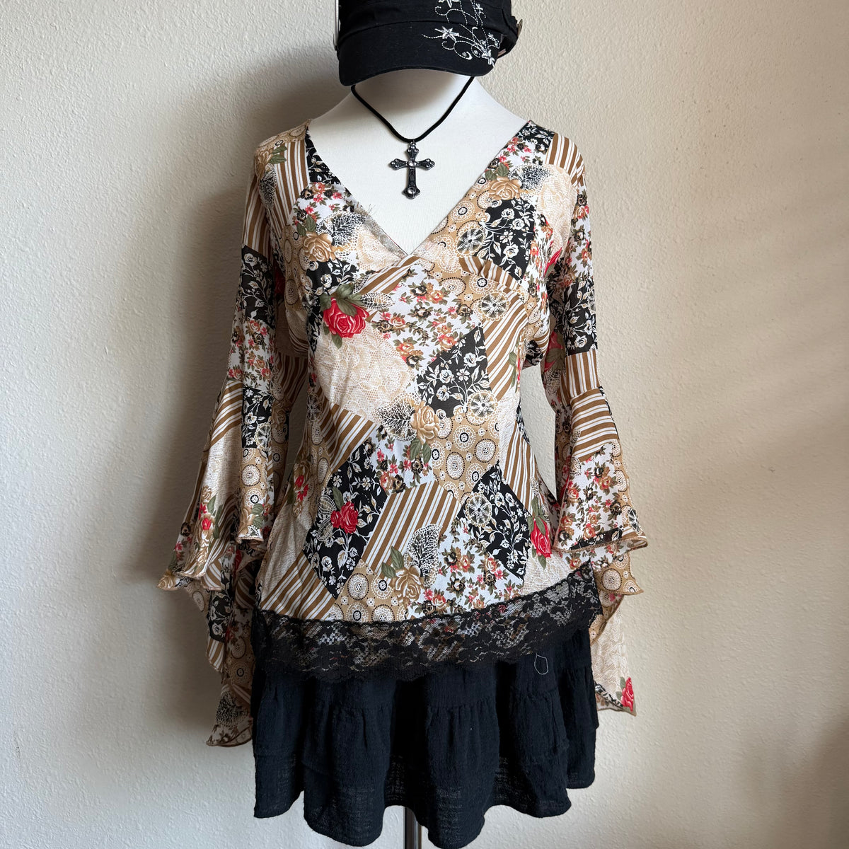 Misty’s boho flared sleeve top