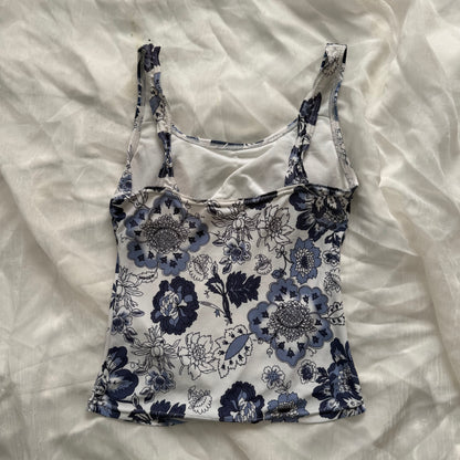 soft white flower tank