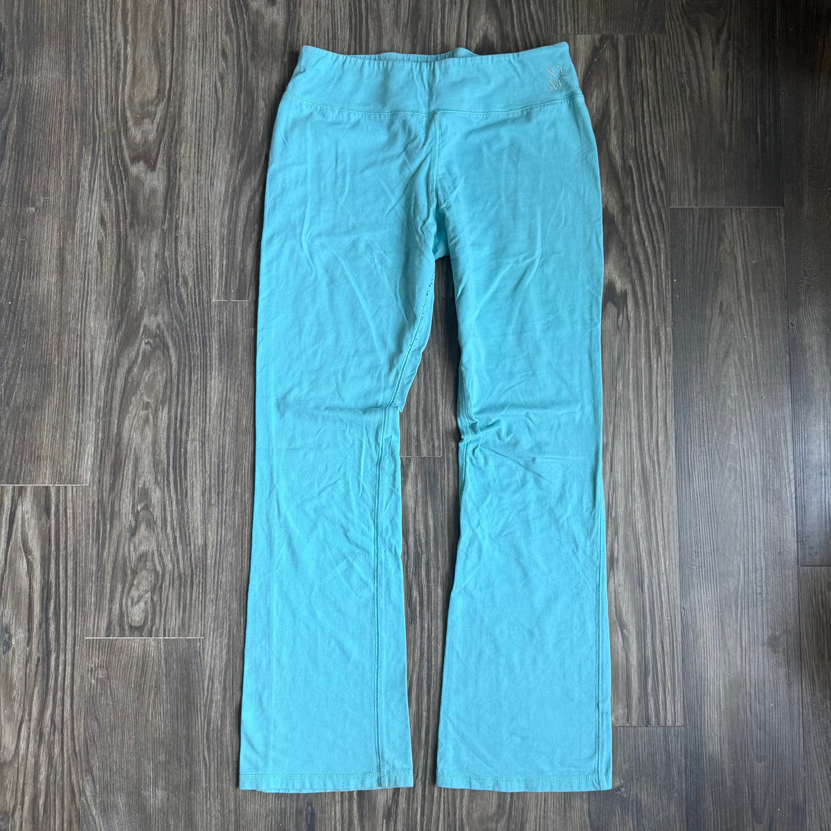2000s turquoise leggings