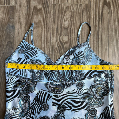 Daisy blue zebra lingerie slip