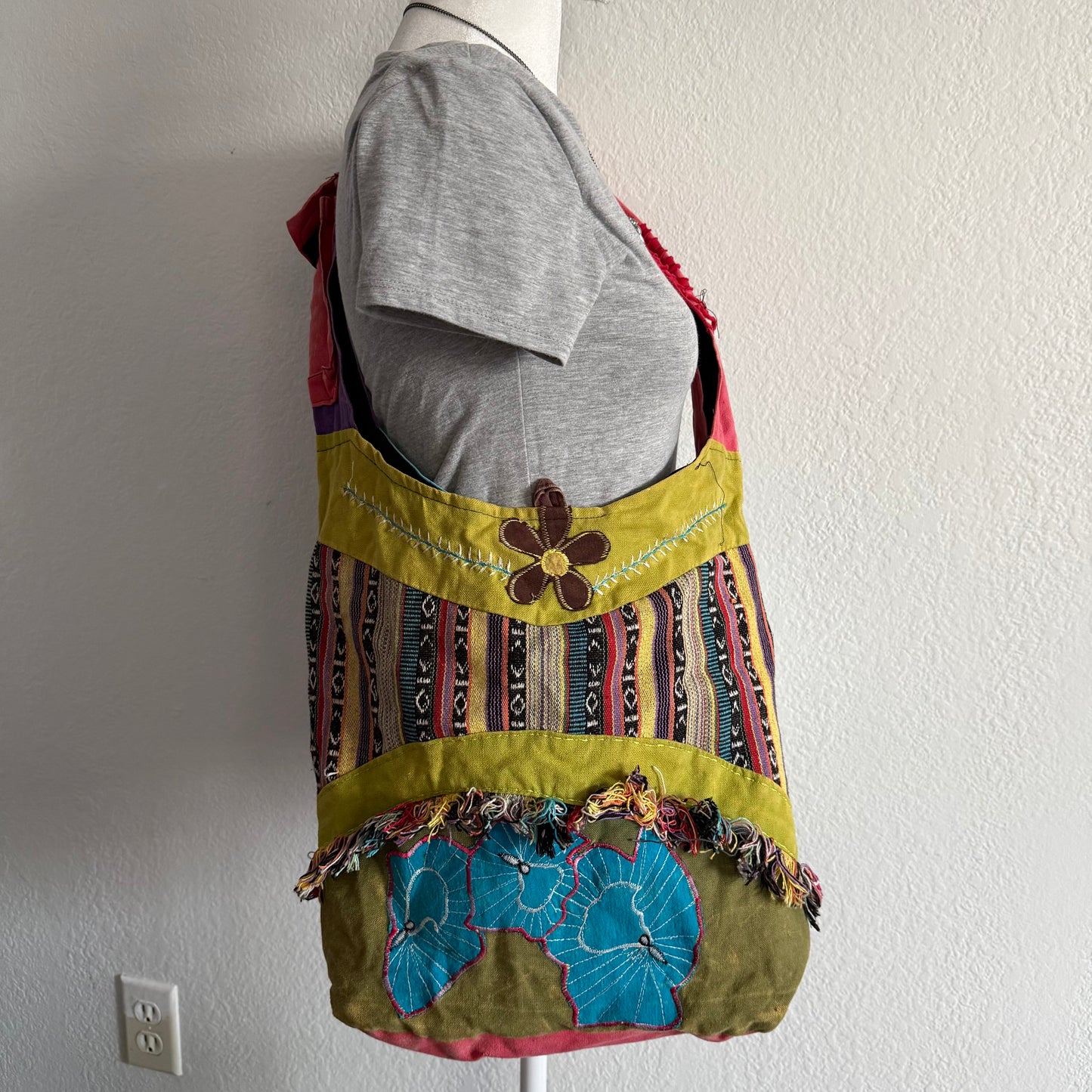 Boho patchwork crossbody bag