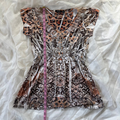 mcbling cheetah print top