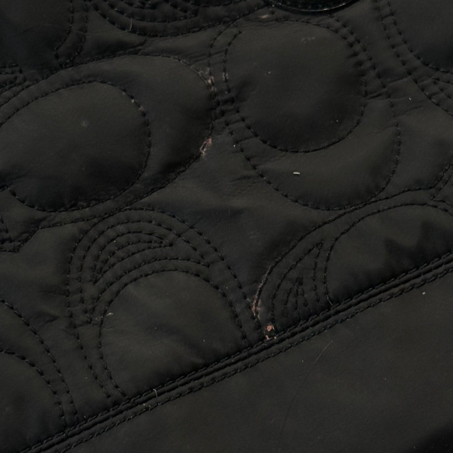 Coach quilted nylon shoulder bag