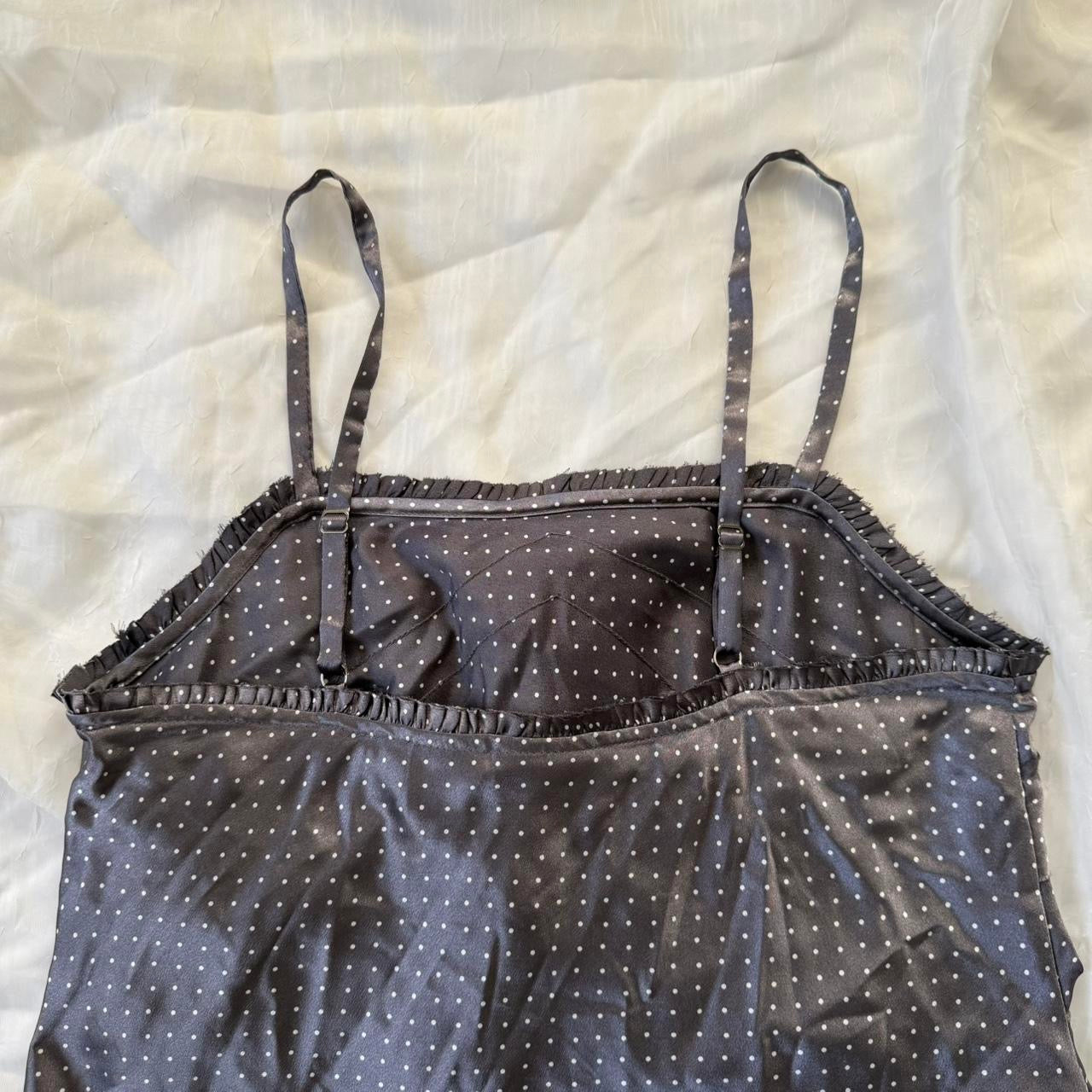 Ruffled polka dot cami