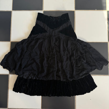 Whimsigoth black velvet maxi