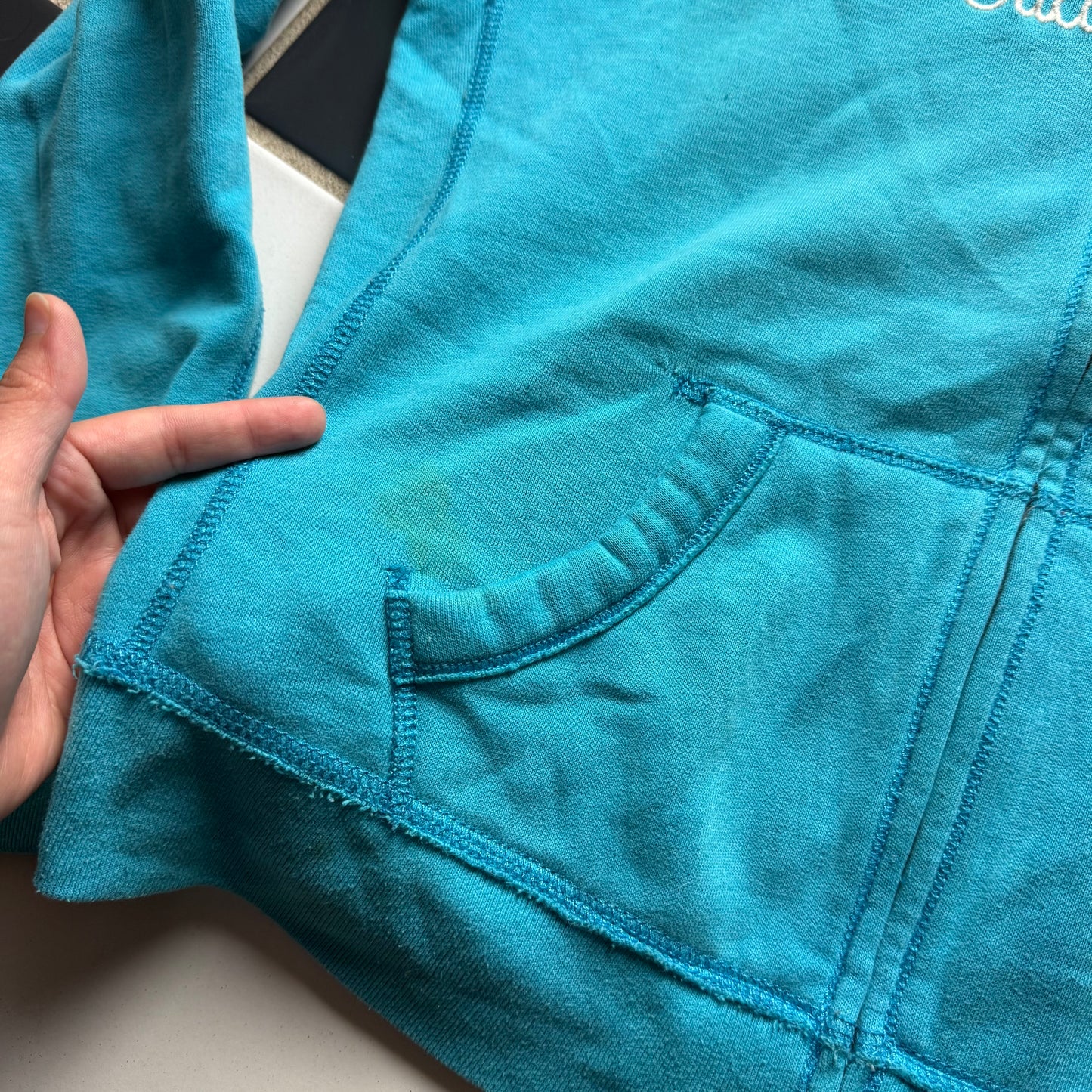 Hollister turquoise hoodie