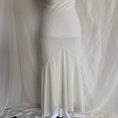 2000s white glitter fairy dress