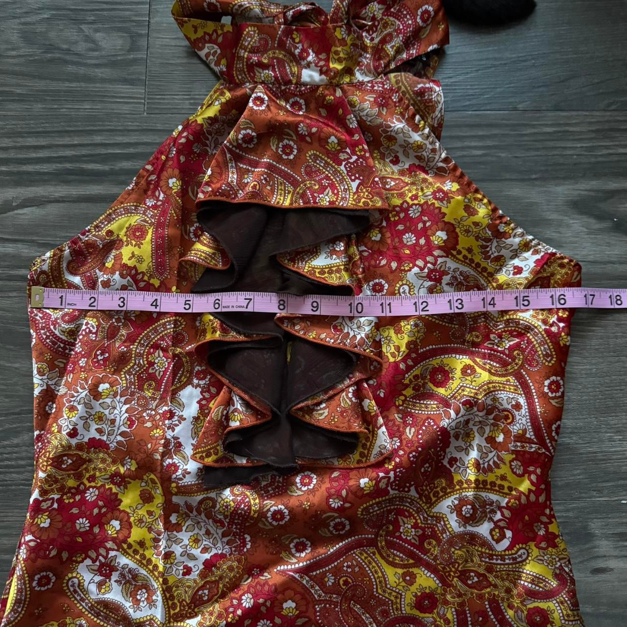 Takara paisley boho halted top