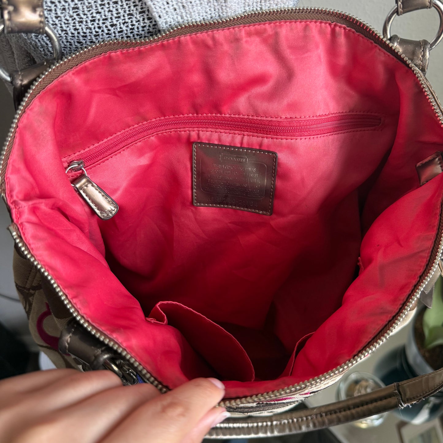 Coach Poppy signature canvas tote