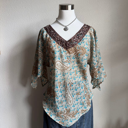 Forever paisley flared top
