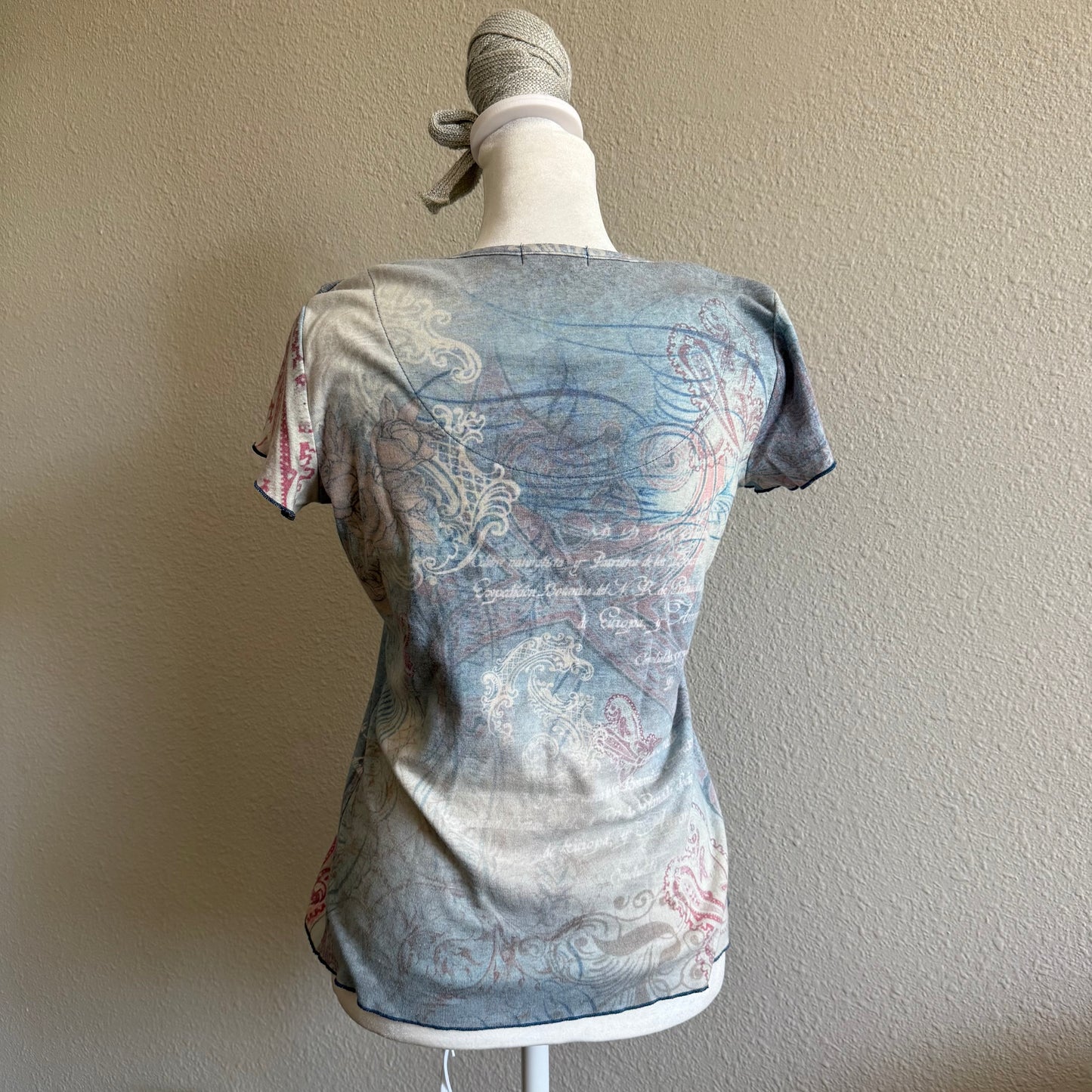 boho paisley print top