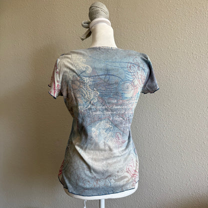 boho paisley print top