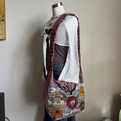Beaded boho crossbody bag