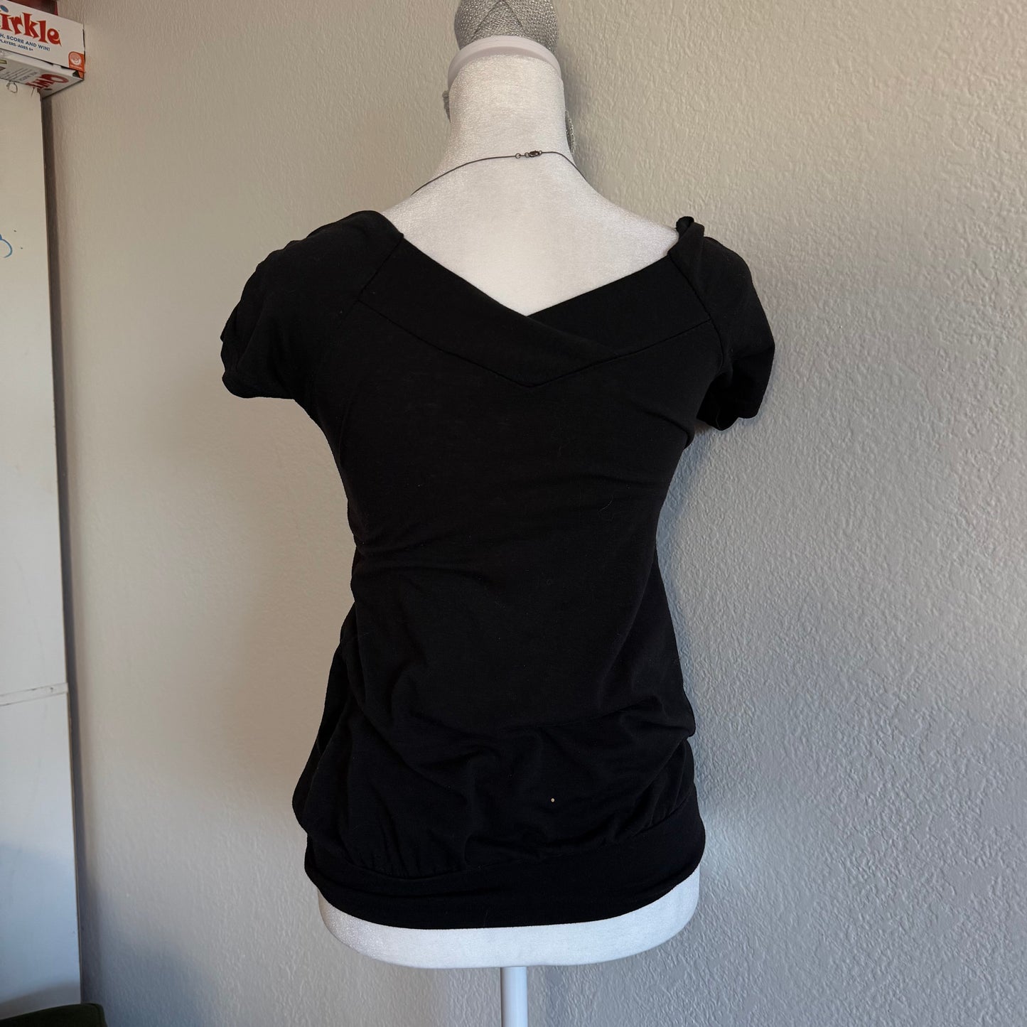 Black babydoll top