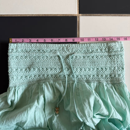 Aqua faded boho maxi