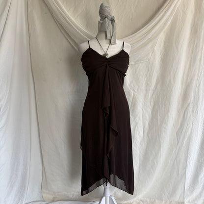 2000s brown glitter fairy summer dress