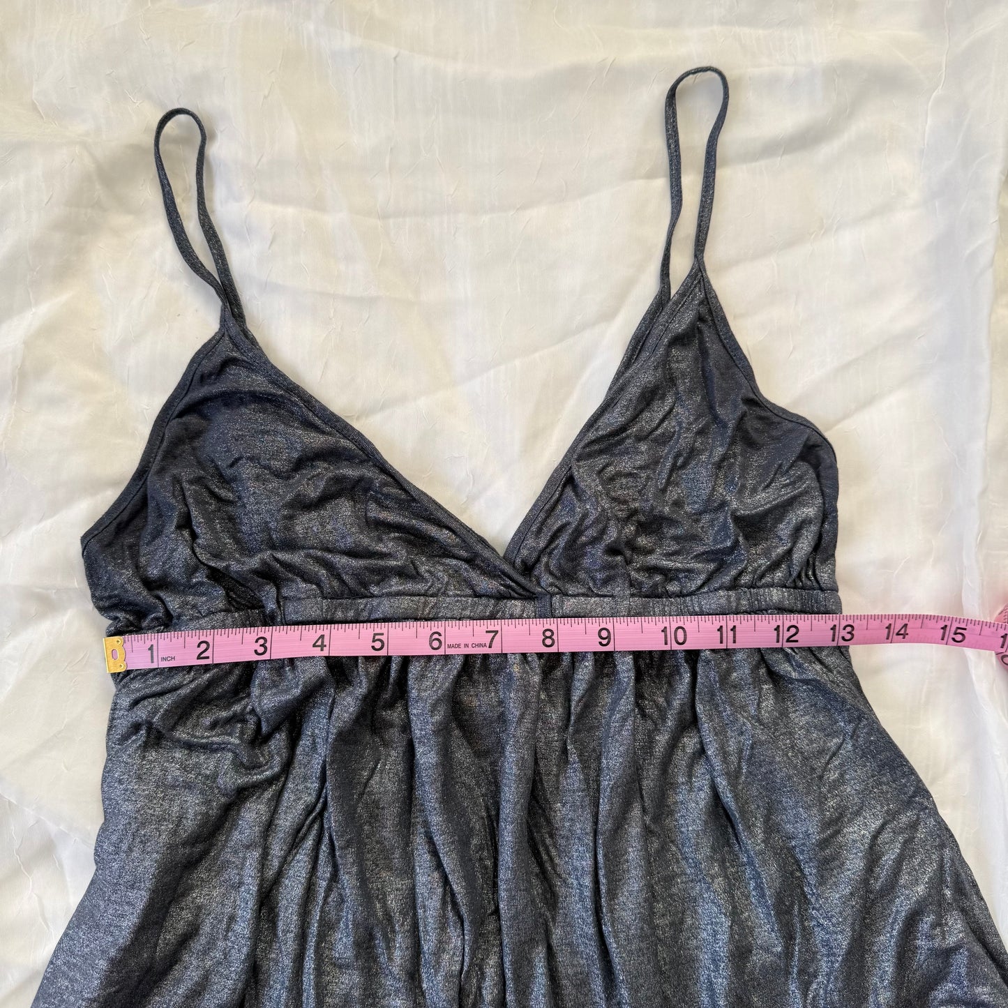 Velvet metallic cami top