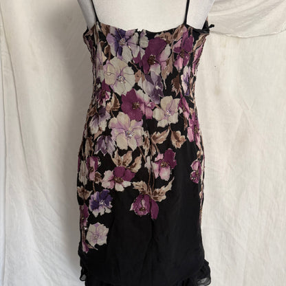Adrianna Papell evening flower beaded dress