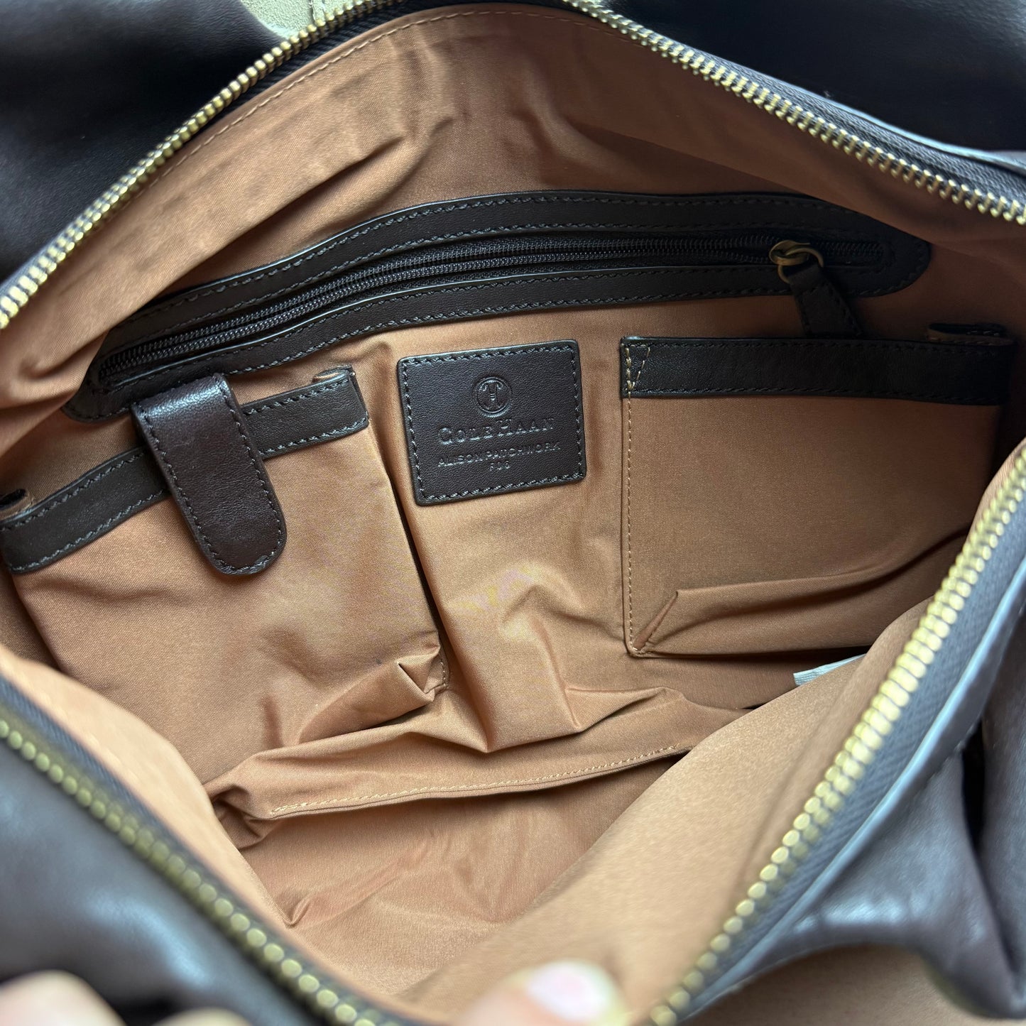 Suede hobo shoulder bag