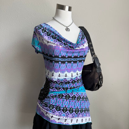 Dots beaded patterned top