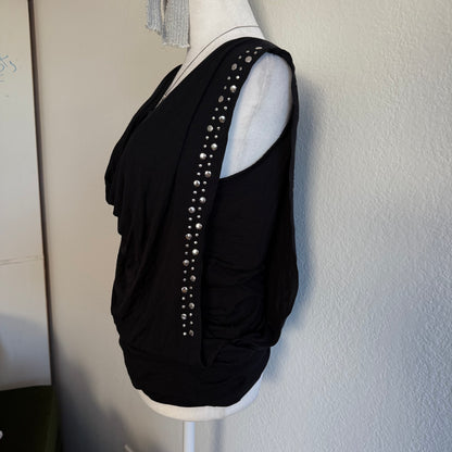 Indie black studded blouse