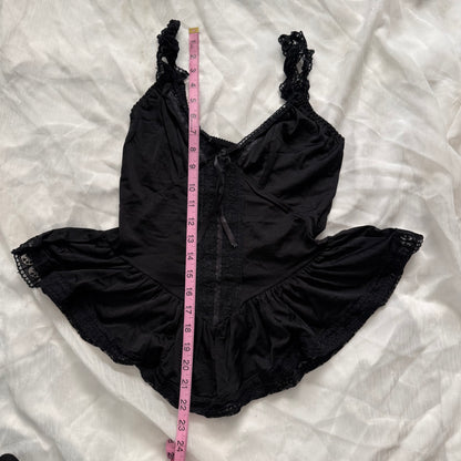 Black lace lingerie cami