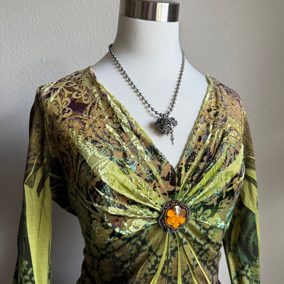 Whimsy grunge green top
