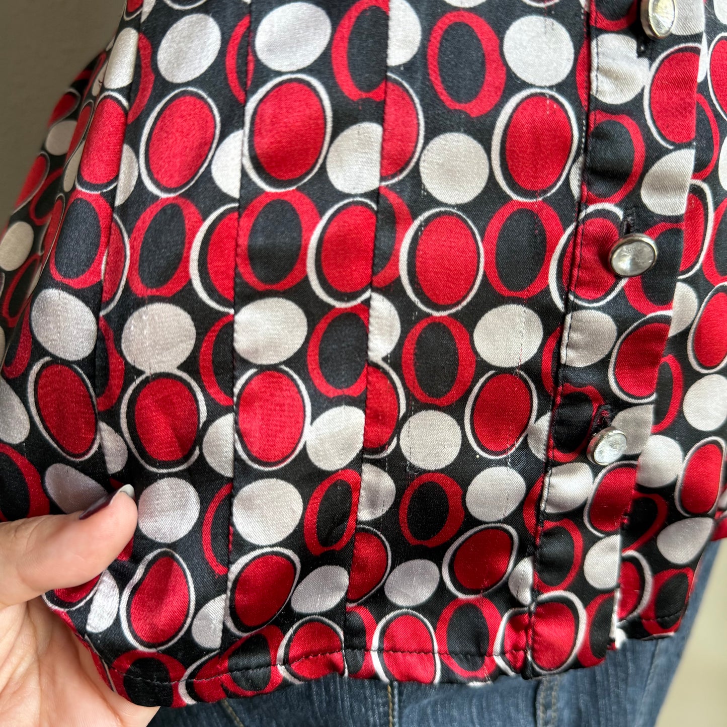 Marianne polka dot button up