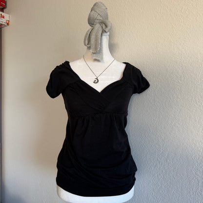 Black babydoll top