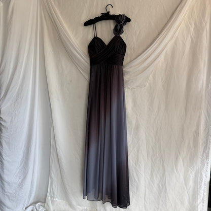 2000s Betsey prom glitter grey dress