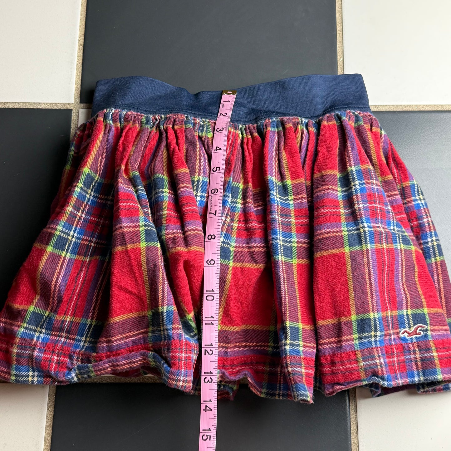 Hollister gingham skirt