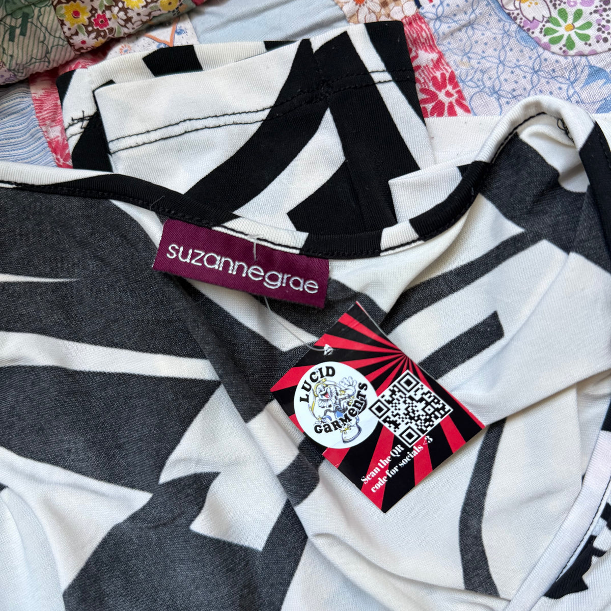 Suzanne’s patterned long sleeve top