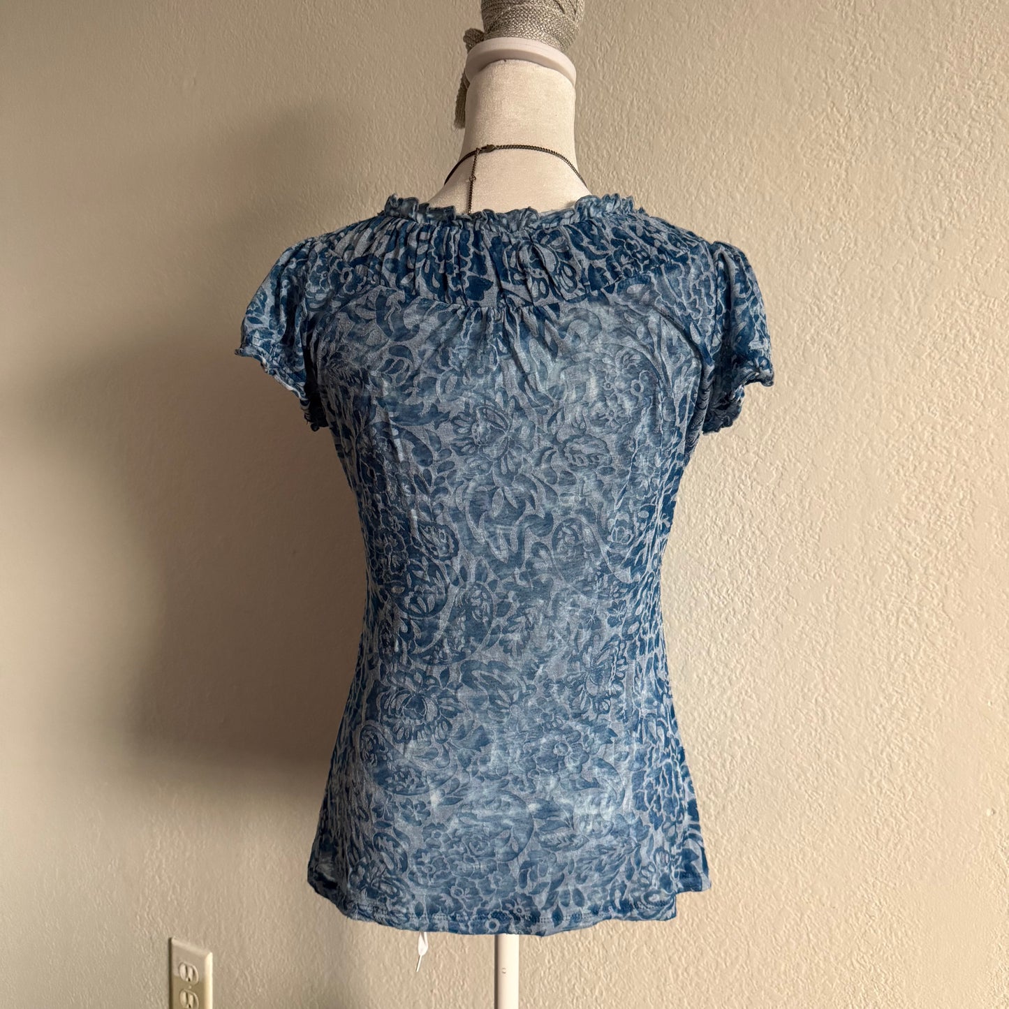 Blue flower cottage babydoll