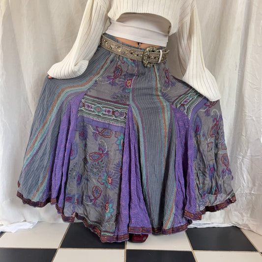 Purple cottage boho maxi