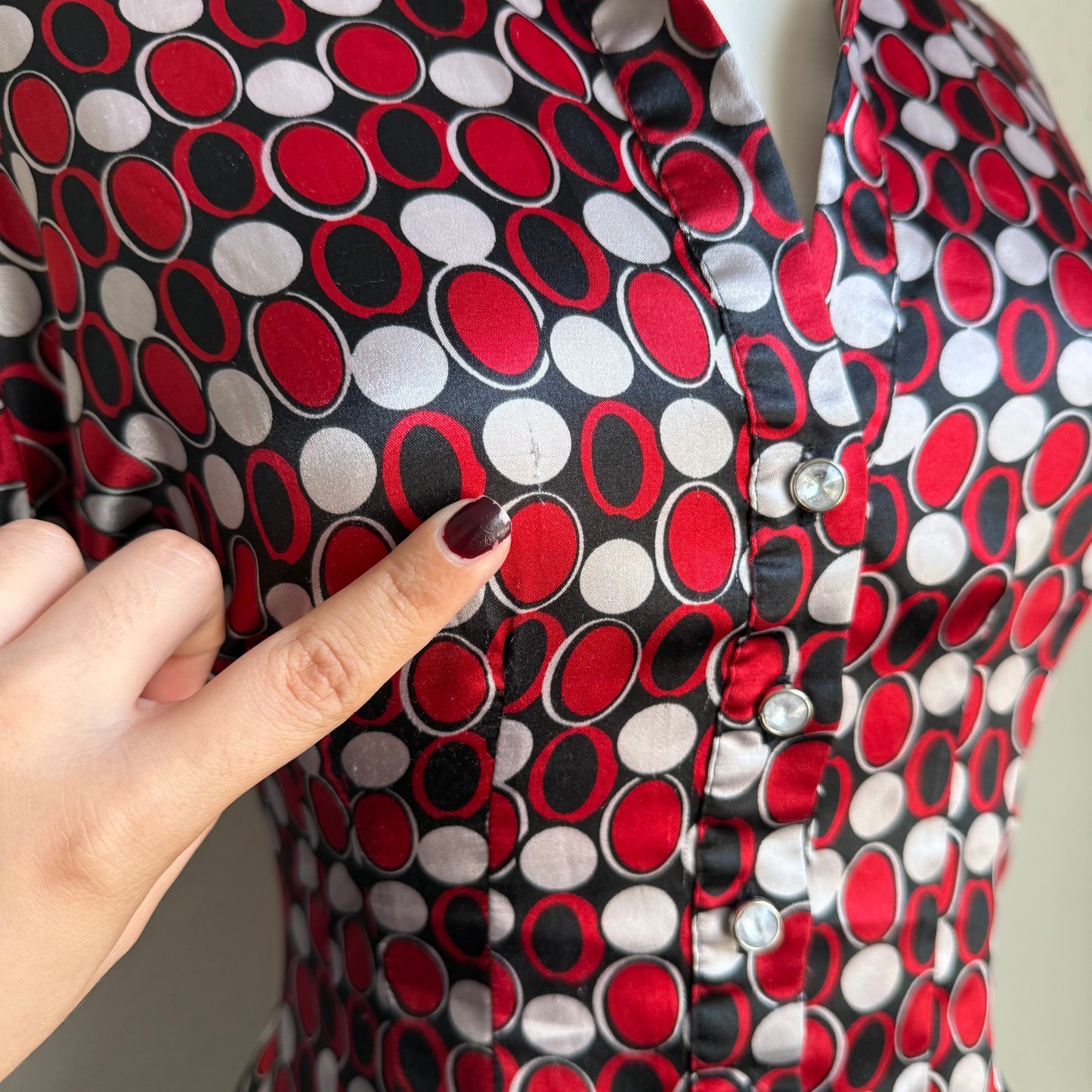 Marianne polka dot button up