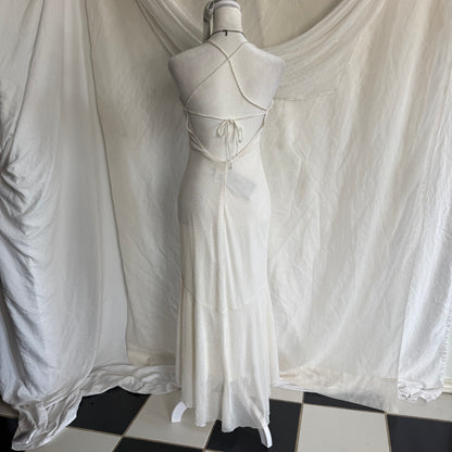 2000s white glitter fairy dress