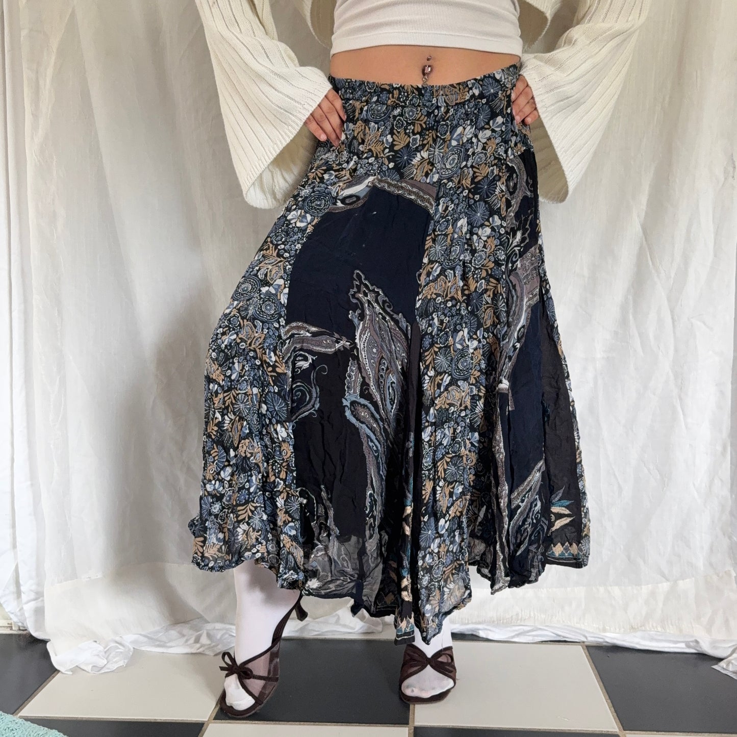 Whimsy navy paisley maxi