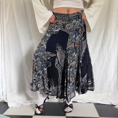 Whimsy navy paisley maxi