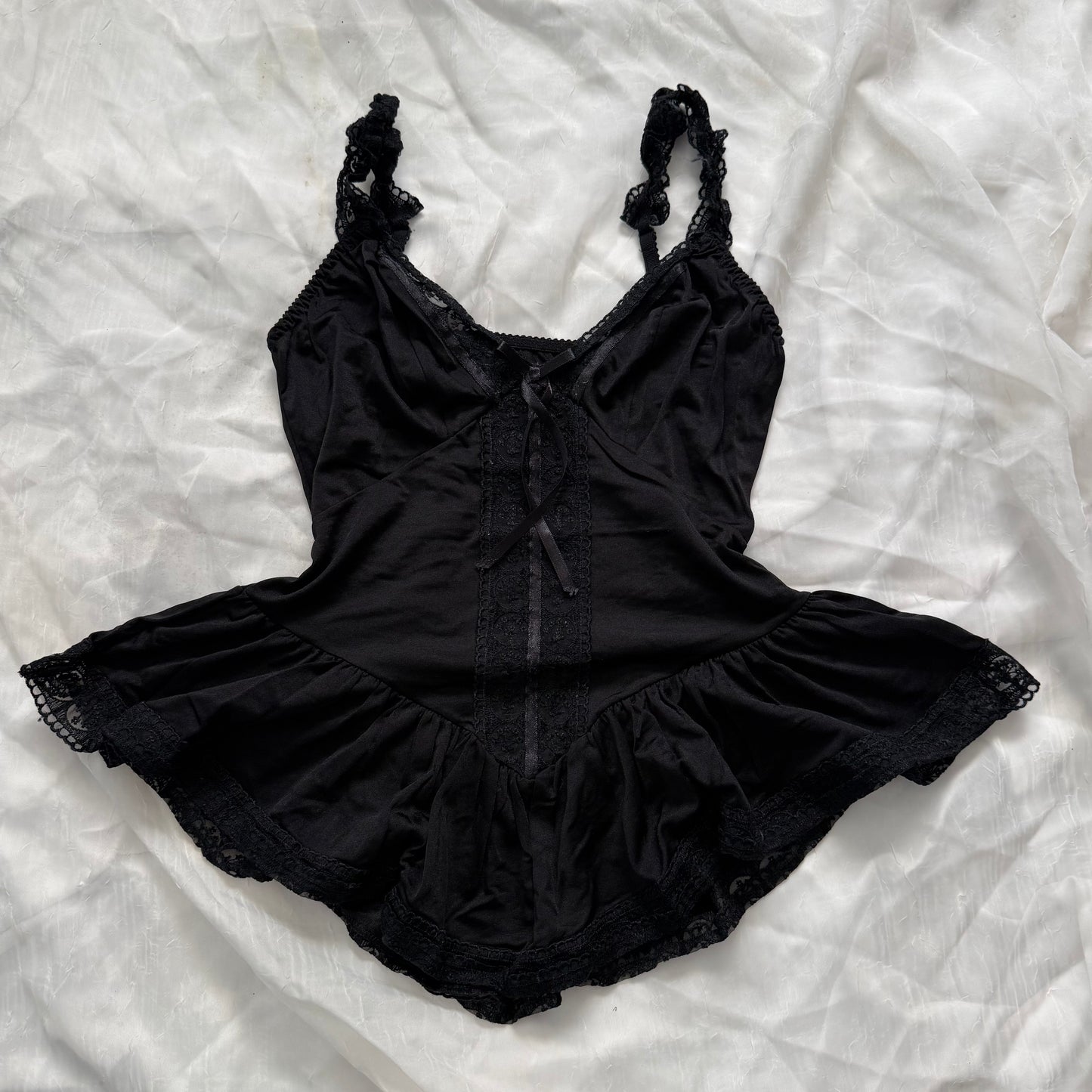 Black lace lingerie cami