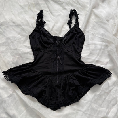 Black lace lingerie cami