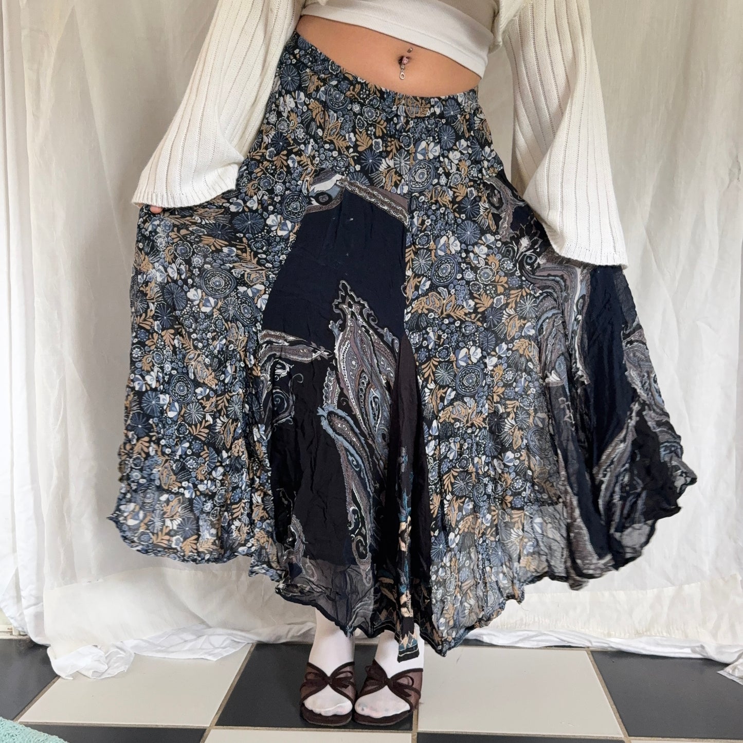 Whimsy navy paisley maxi