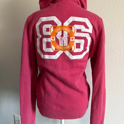Pink zip up hoodie