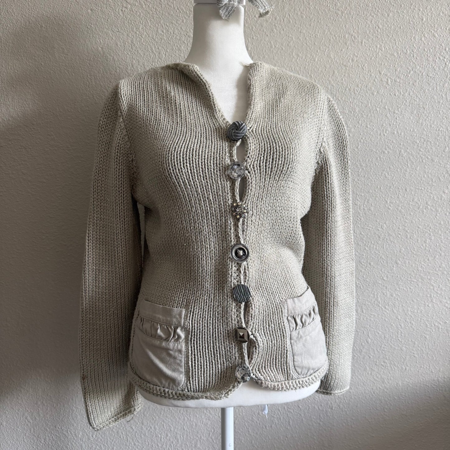 Knitted cottage cardigan