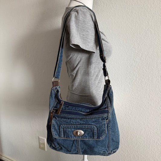 Denim crossbody bag