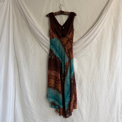 2000s fairy asymmetrical flower dress